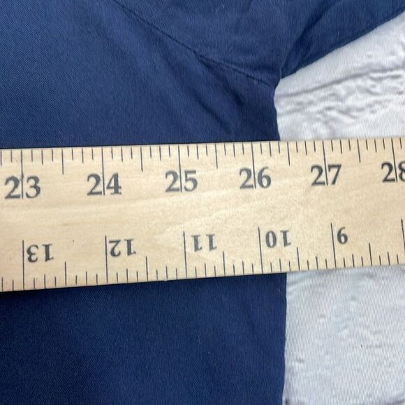 JM Collection Woman Boho V Neck Front Button Closure Navy with Gold detail 3X - Picture 7 of 8